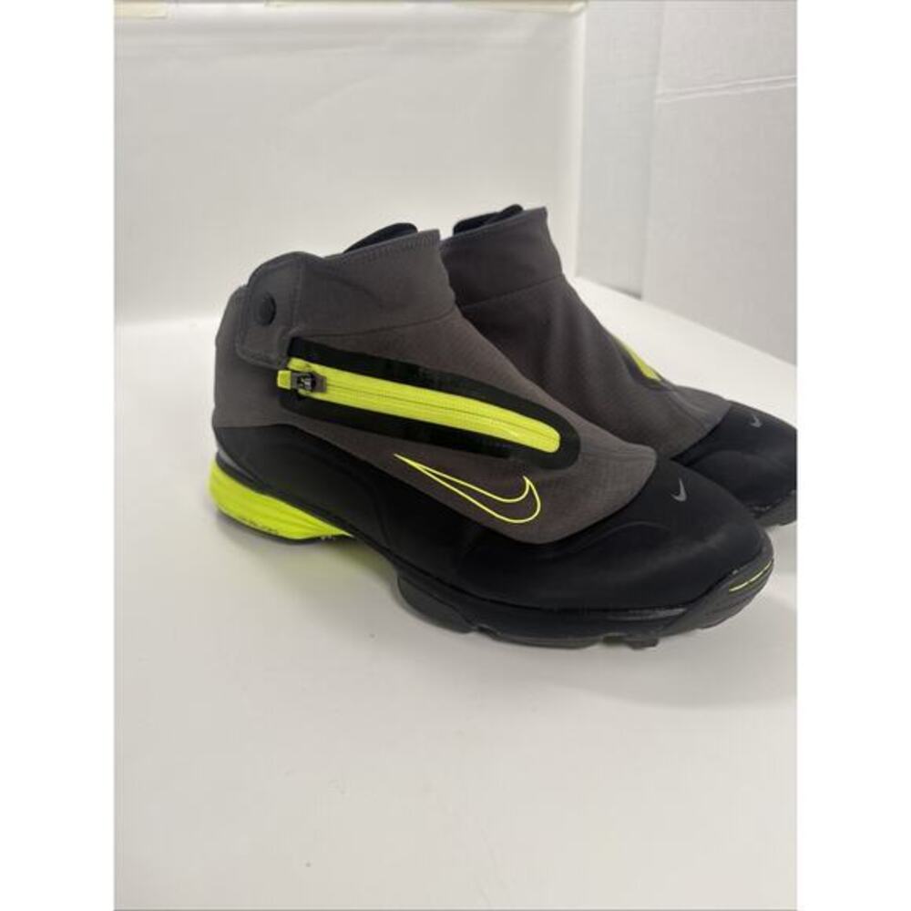 NIKE Lunar Bandon 2 Golf Shoes Men's 9 Waterproof Zip Green Black Neon